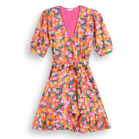 Draper James Wrap Dress Orange Blossom - Picture 1 of 16